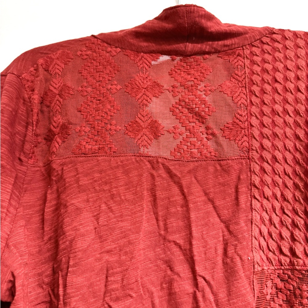 Meadow Rue Textured Rust Cardigan - Picture 7 of 10
